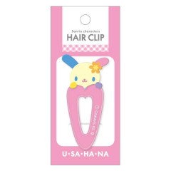 Japan Sanrio Acrylic Hair Clip - Usahana : Heart
