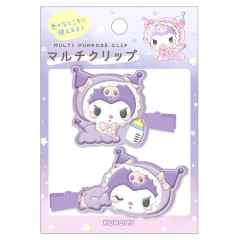 Japan Sanrio Rubber Hair Clip Set - Kuromi : Baby