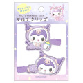 Japan Sanrio Rubber Hair Clip Set - Kuromi : Baby - 1