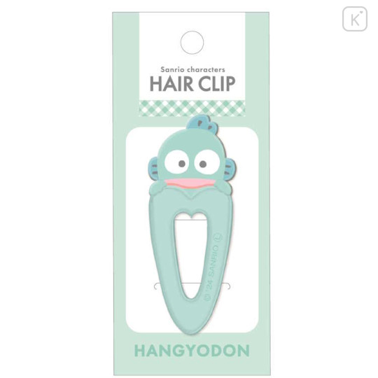Japan Sanrio Acrylic Hair Clip - Hangyodon : Heart - 1