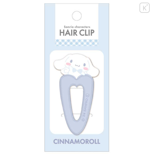 Japan Sanrio Acrylic Hair Clip - Cinnamoroll : Heart - 1