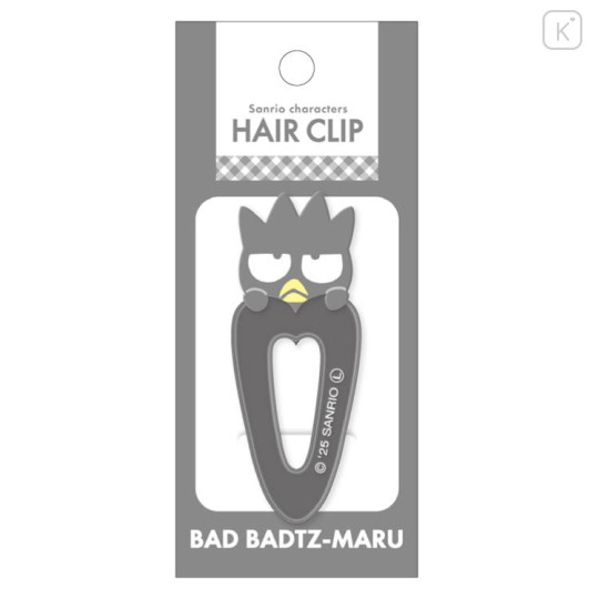 Japan Sanrio Acrylic Hair Clip - Badtz-maru : Heart - 1