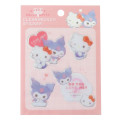 Japan Sanrio Clear Plump 3D Sticker Set - Hello Kitty & Kuromi : Do You Love Me - 1