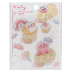Japan Kirby Clear Plump 3D Sticker Set - Kirby & Waddle Dee : Pupupu Rainy Day