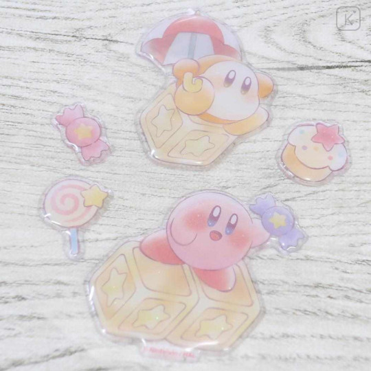 Japan Kirby Clear Plump 3D Sticker Set - Kirby & Waddle Dee : Pupupu Rainy Day - 2