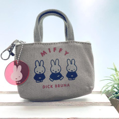 Japan Miffy Mini Pouch - Miffy : Tote Bag Grey Blue Red