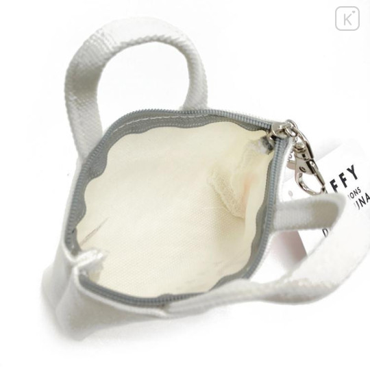 Japan Miffy Mini Pouch - Miffy : Tote Bag White Red Flower - 4