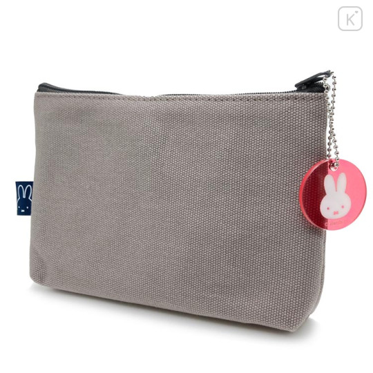 Japan Miffy Flat Pouch - Miffy : Grey Blue - 2