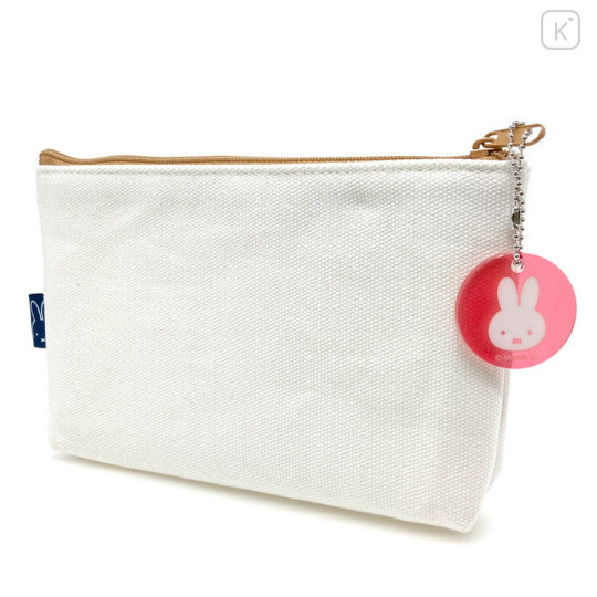 Japan Miffy Flat Pouch - Miffy : White Blue Red - 2