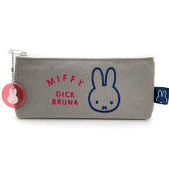 Japan Miffy Pen Pouch Pencil Case - Miffy : Grey Blue Red