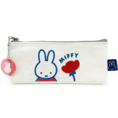 Japan Miffy Pen Pouch Pencil Case - Miffy : White Blue Red