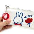 Japan Miffy Pen Pouch Pencil Case - Miffy : White Blue Red - 3