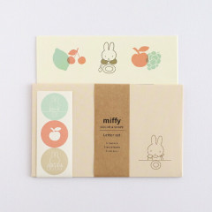 Japan Miffy Letter Envelope Set - Miffy : Color Shape Fruits