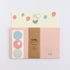 Japan Miffy Letter Envelope Set - Miffy : Color Shape Balloon