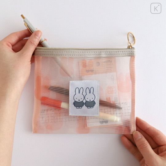 Japan Miffy Mesh Cosmetic Pouch - Miffy : Color Shape Friend - 4