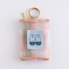 Japan Miffy Mesh Mini Pouch With Carabiner - Miffy : Color Shape Friend