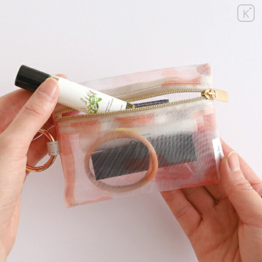 Japan Miffy Mesh Mini Pouch With Carabiner - Miffy : Color Shape Friend - 5