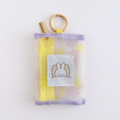 Japan Miffy Mesh Mini Pouch With Carabiner - Miffy : Color Shape Star