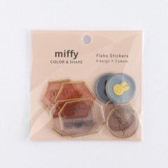 Japan Miffy Wax Style Seal Sticker - Miffy : Color Shape Friend