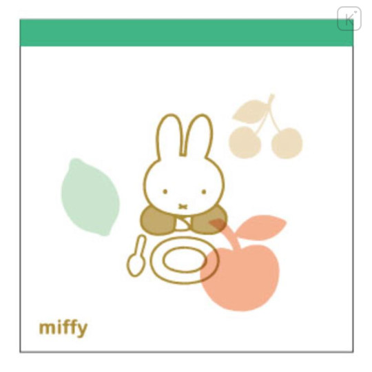 Japan Miffy Square Memo Pad - Miffy : Color Shape Fruits - 1