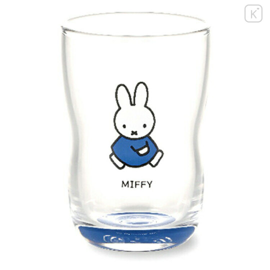Japan Miffy Glass Tumbler - Miffy : Blue - 1