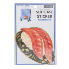 Japan Large Vinyl Picture Book Suitcase Sticker - Sushi Toro