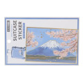Japan Large Vinyl Picture Book Suitcase Sticker - Mt. Fuji Cherry Blossom Sakura - 1