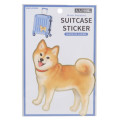 Japan Large Vinyl Picture Book Suitcase Sticker - Shiba Inu - 1