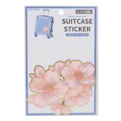 Japan Large Vinyl Picture Book Suitcase Sticker - Cherry Blossom Sakura