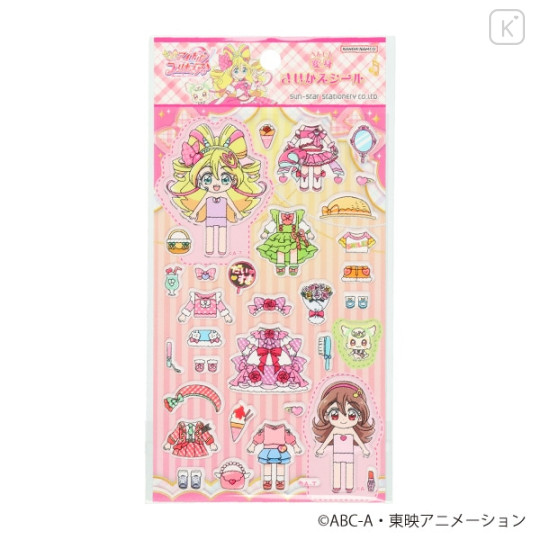 Japan Pretty Cure Playing Sticker - Idol PreCure : Transformation Dress-up Pink - 1