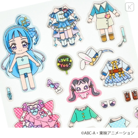 Japan Pretty Cure Playing Sticker - Idol PreCure : Transformation Dress-up Blue - 4