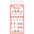 Japan Monchhichi × Sanrio Transparent Sticker Sheet - Hello Kitty : 50th Anniversary Party A - 1