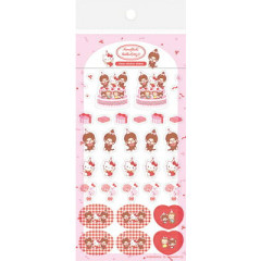 Japan Monchhichi × Sanrio Transparent Sticker Sheet - Hello Kitty : 50th Anniversary Party B