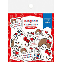 Japan Monchhichi × Sanrio Washi Flake Stickers - Hello Kitty : 50th Anniversary Standard A