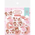 Japan Monchhichi × Sanrio Washi Flake Stickers - Hello Kitty : 50th Anniversary Party B - 1