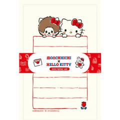 Japan Monchhichi × Sanrio Mini Letter Set - Hello Kitty : 50th Anniversary Standard B