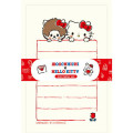 Japan Monchhichi × Sanrio Mini Letter Set - Hello Kitty : 50th Anniversary Standard B - 1