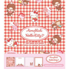 Japan Monchhichi × Sanrio Memo Pad - Hello Kitty : 50th Anniversary Party A