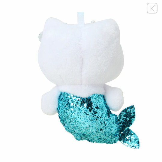 Japan Sanrio Glitter Mascot Holder - Hello Kitty : Fantasy Collection Mermaid Blue - 3
