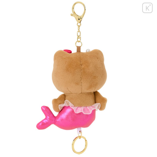 Japan Sanrio Reel Mascot Holder - Hello Kitty : Fantasy Collection Mermaid Tan - 2