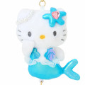 Japan Sanrio Reel Mascot Holder - Hello Kitty : Fantasy Collection Mermaid Blue - 3