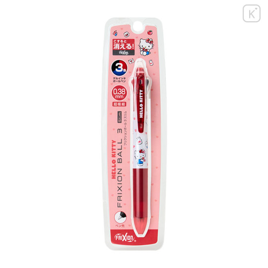 Japan Sanrio Original FriXion Ball 3 Color Multi Erasable Gel Pen - Hello Kitty - 1