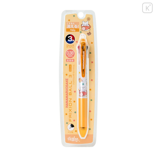 Japan Sanrio Original FriXion Ball 3 Color Multi Erasable Gel Pen - Hanamaruobake - 1