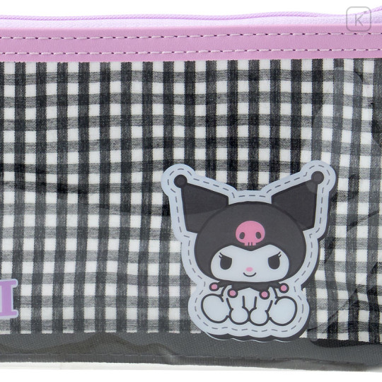 Japan Sanrio Original Clear Pen Case - Kuromi - 2