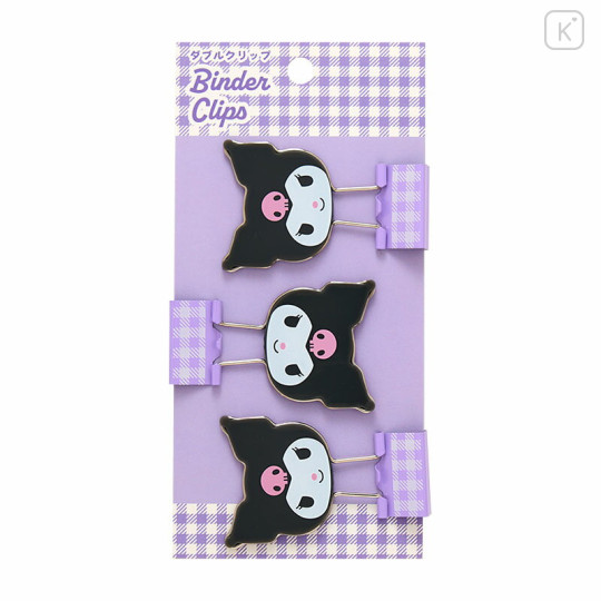 Japan Sanrio Original Double Clip Set - Kuromi - 1