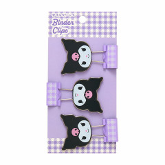 Japan Sanrio Original Double Clip Set - Kuromi