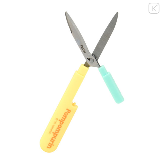 Japan Sanrio Original Portable Scissors - Pompompurin - 3