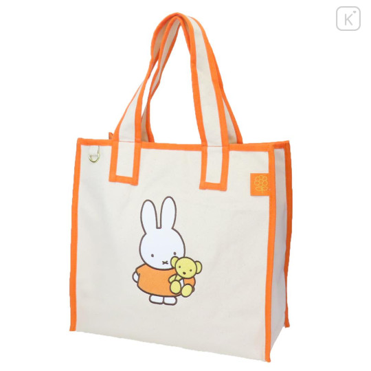 Japan Miffy Canvas Tote Bag - Miffy : Bear Orange - 1
