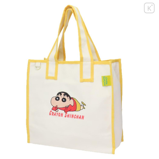 Japan Crayon Shin-chan Canvas Tote Bag - Shinnosuke Nohara : Yellow - 1