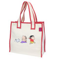 Japan Crayon Shin-chan Canvas Tote Bag - Shinnosuke Nohara : Friends Red - 1